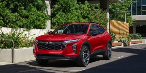 2022 Red Chevrolet Equinox parked